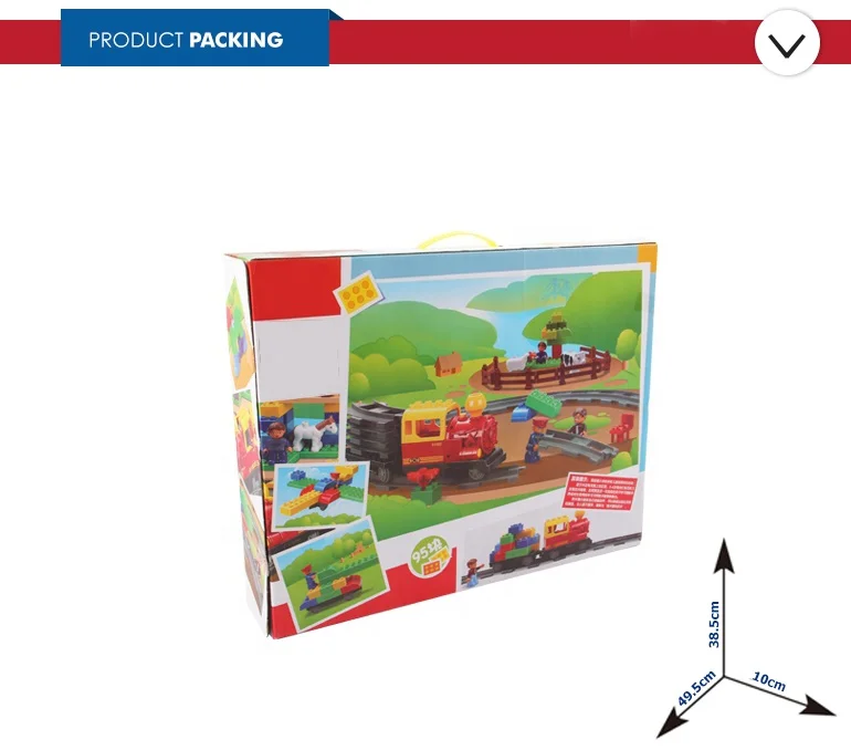 Самосборка образовательная Строительная ферма поезд трек блок с музыкой