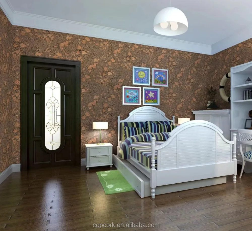 Great decoration with cork wall panels