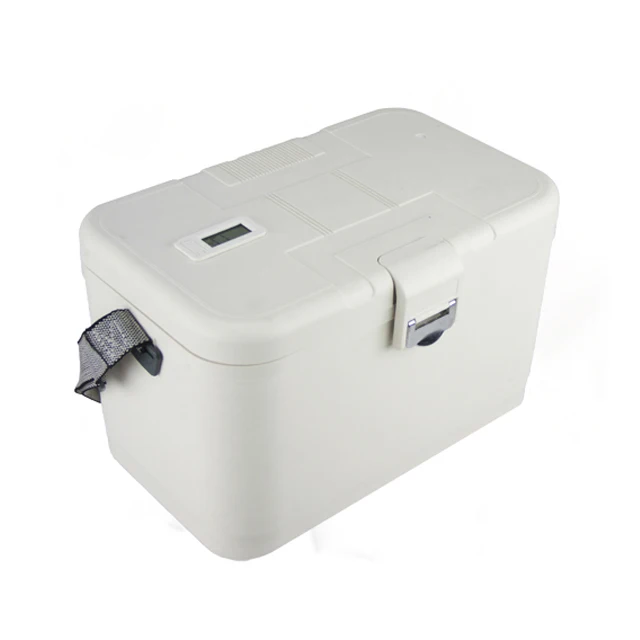 3L mini portable refrigerator ice packs vaccine transport cooler box with temperature data logger