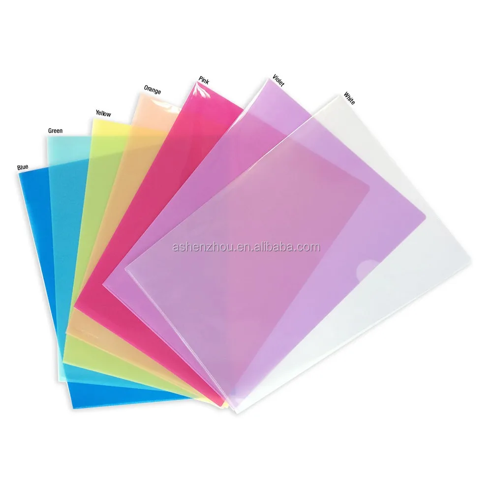 Best Seller Recycled Custom logo Printing A4 Plastic clear Document Holder Single Page PP Folding File Folder