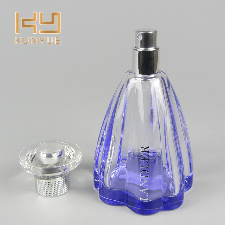 Essential Oil Bottle Transparent 100ml Cosmetic Glass Perfume Bottle with Matte Silver Screw Cap