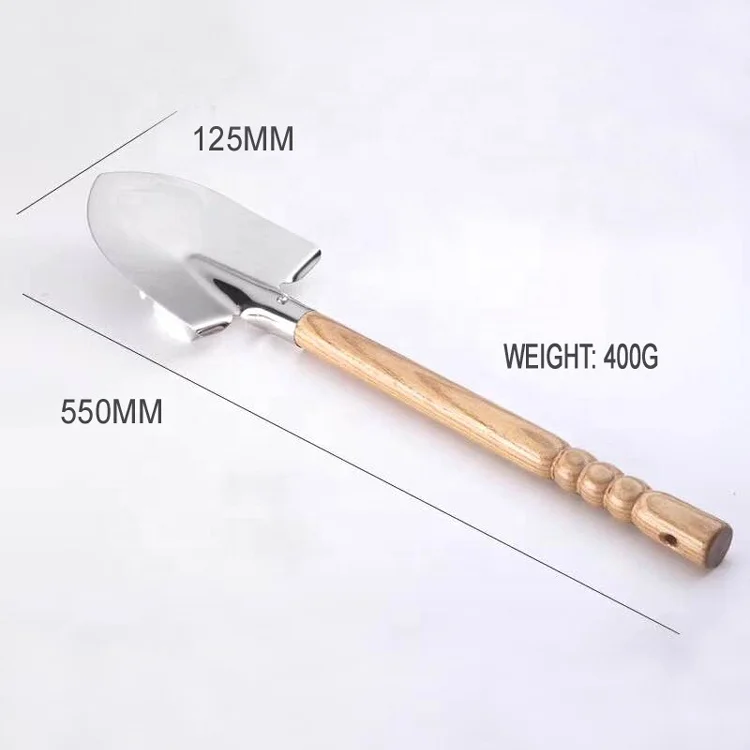 Stainless Steel Blade Cultivator Hand Tiller Tools Double Head Hoe with Wood Handle RLXCX04