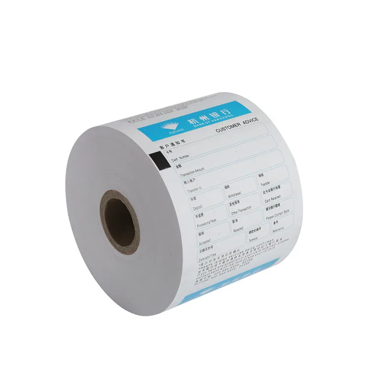 Factory Supply cash thermal paper rolls atm printed 80 termico 57*40
