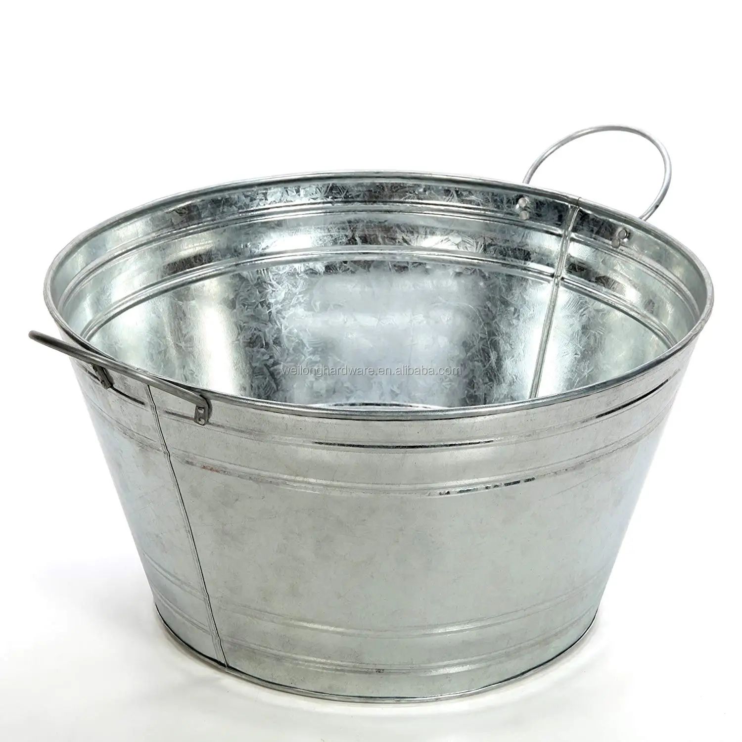 Large Size Galvanized Party Tub Metal Ice Beer Bucket With Stand and Tray