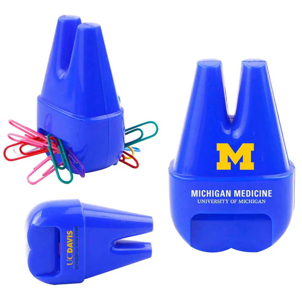 
 Новинка, бесплатный подарок, медицинские канцелярские принадлежности, сплошной синий пластиковый зуб, встроенный магнитный бумажный офисный Настольный дозатор для документов с зажимом  