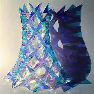 26 микрон синий холод дихроическая Переливающаяся полиэфирная пленка для дизайна