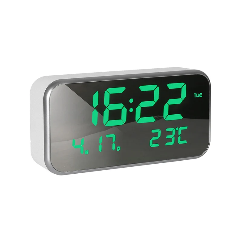 iMSH LED22001 Digital alarm clock table bedside desktop LED light large display square LED digital alarm clocks