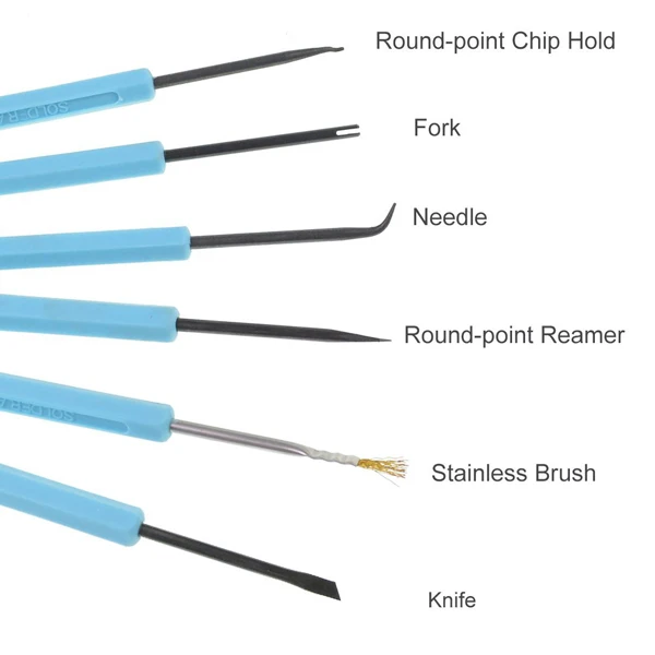 6 pcs Double-sided Blue Pack of Soldering Aid Tool