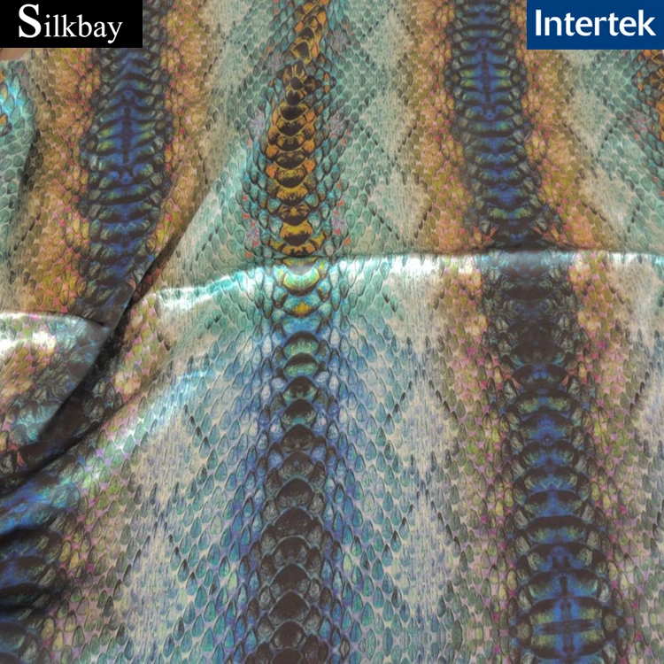 
19mm custom printed Italian charmeuse silk fabric 