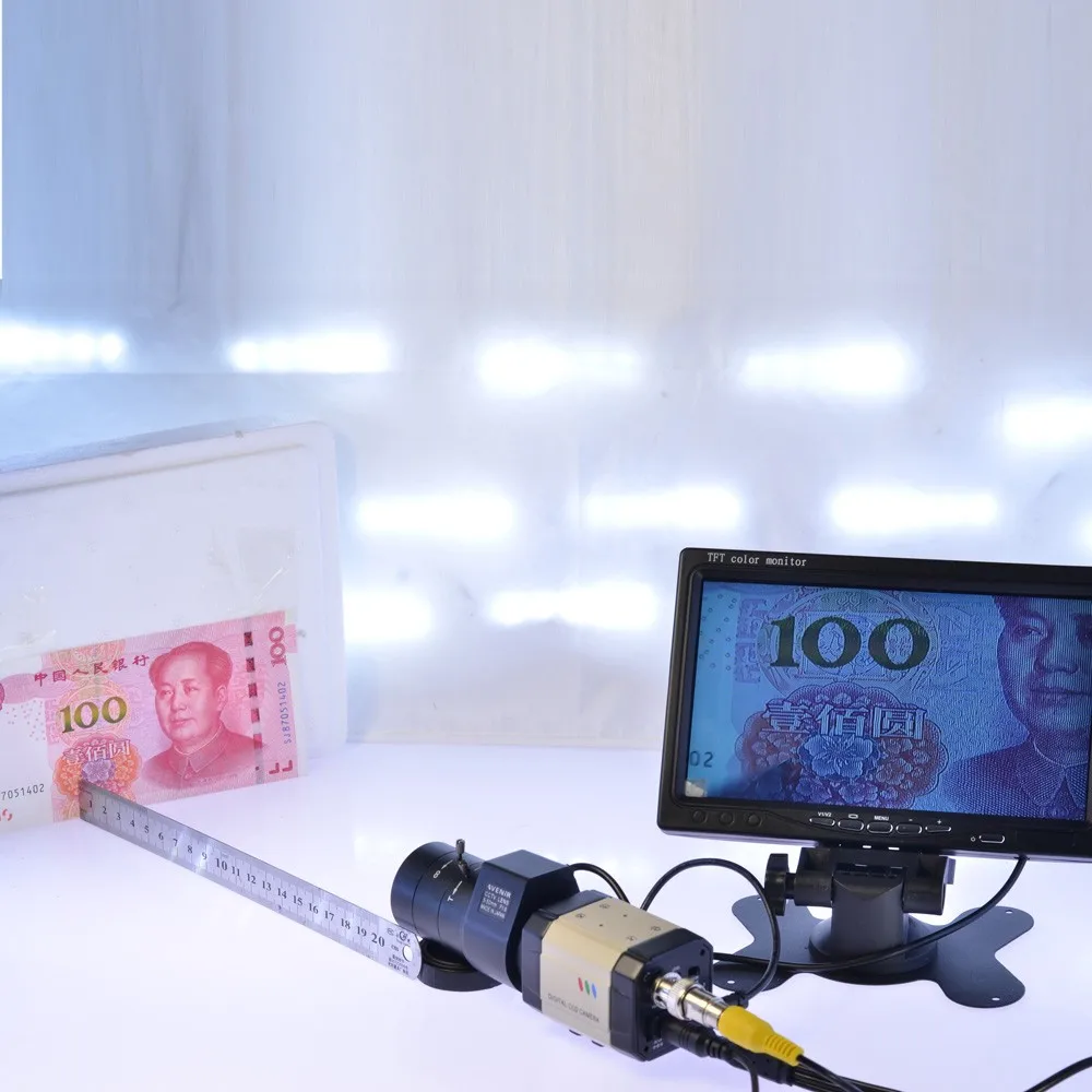 800TVL BNC Tripod Microscope Camera Industrial Camera 6-60mm Varifocal Zoom Lens Auto Iris 7 inch LCD Monitor