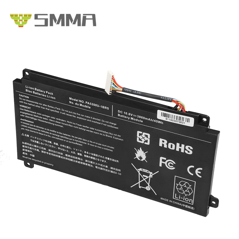3860mAh 10.8V Pa5208u Battery Laptop Battery for Toshiba Satellite E45W P55WE45W-C4200 P55W-C P55W-C5200D E45W-C4200X P55W-C5314