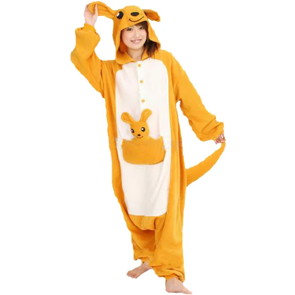 Новый перейти свободно с кенгуру для взрослых животных всего тела пижама KiGu костюм для вечеринки