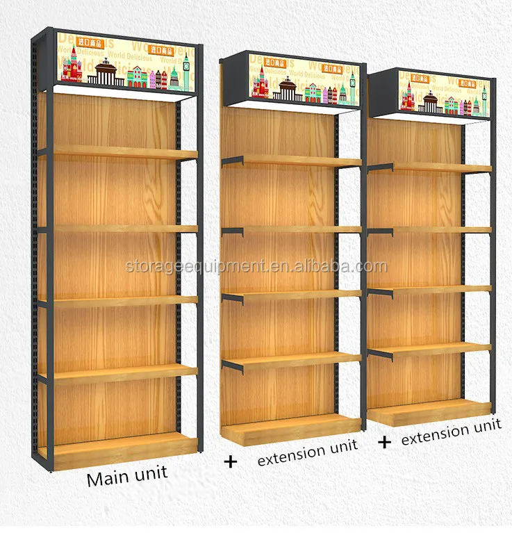 Modern Style Wooden Retail store display shelf for product display