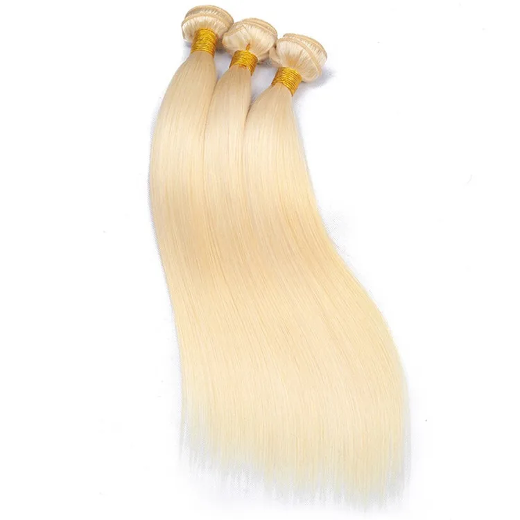Wholesale Russian 40 inch 613 Blonde Honey Virgin Human Hair Extension Weaves Bundles