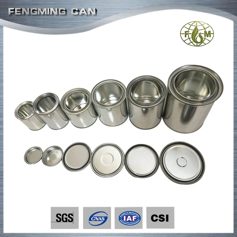 100ml-1gallon empty paint metal container with lids factory