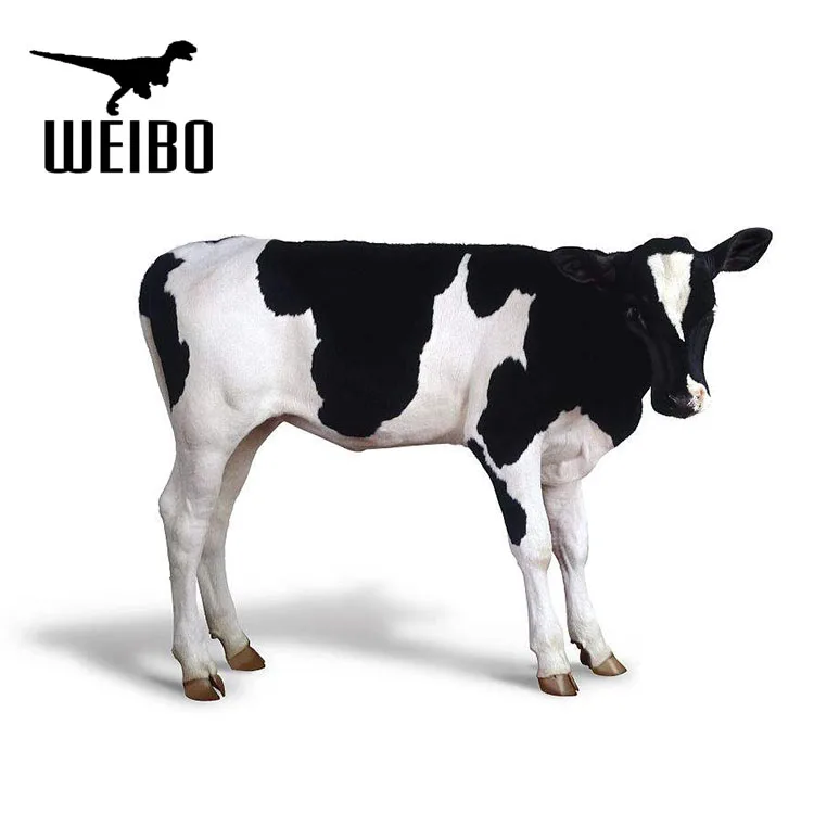 Animatronic animal fiberglass animal life size cow sculpture