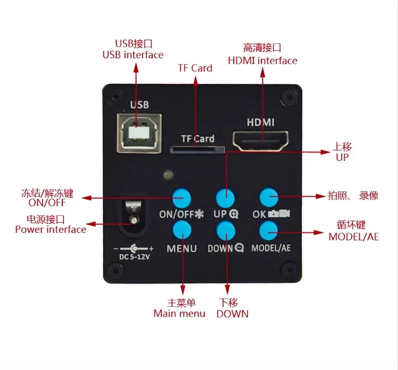 Kailiwei 14.0 MP Camera 180X Lens HDMI-compatible Electronic Digital Microscope
