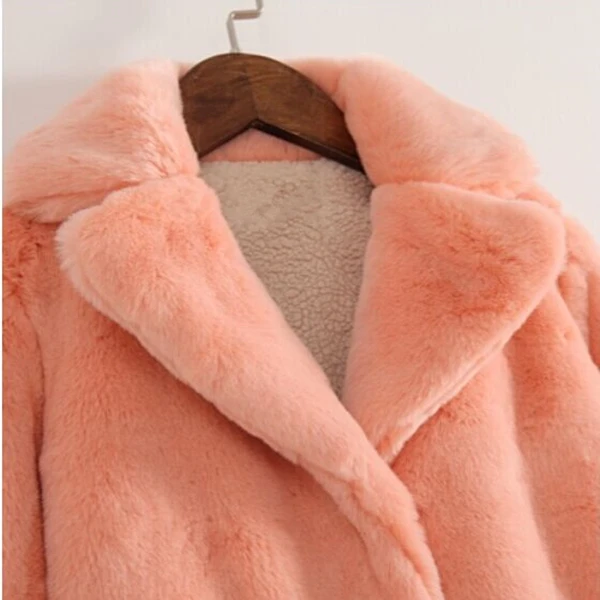 High quality pink kids jacket faux fur coat winter girls coats mink fur coat for winter and autumn