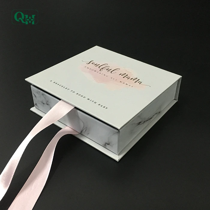 
Custom Printed Cardboard Jewel Surprise Gift Boxes Packaging Jewelry Packing With Ribbon For Bracelet 