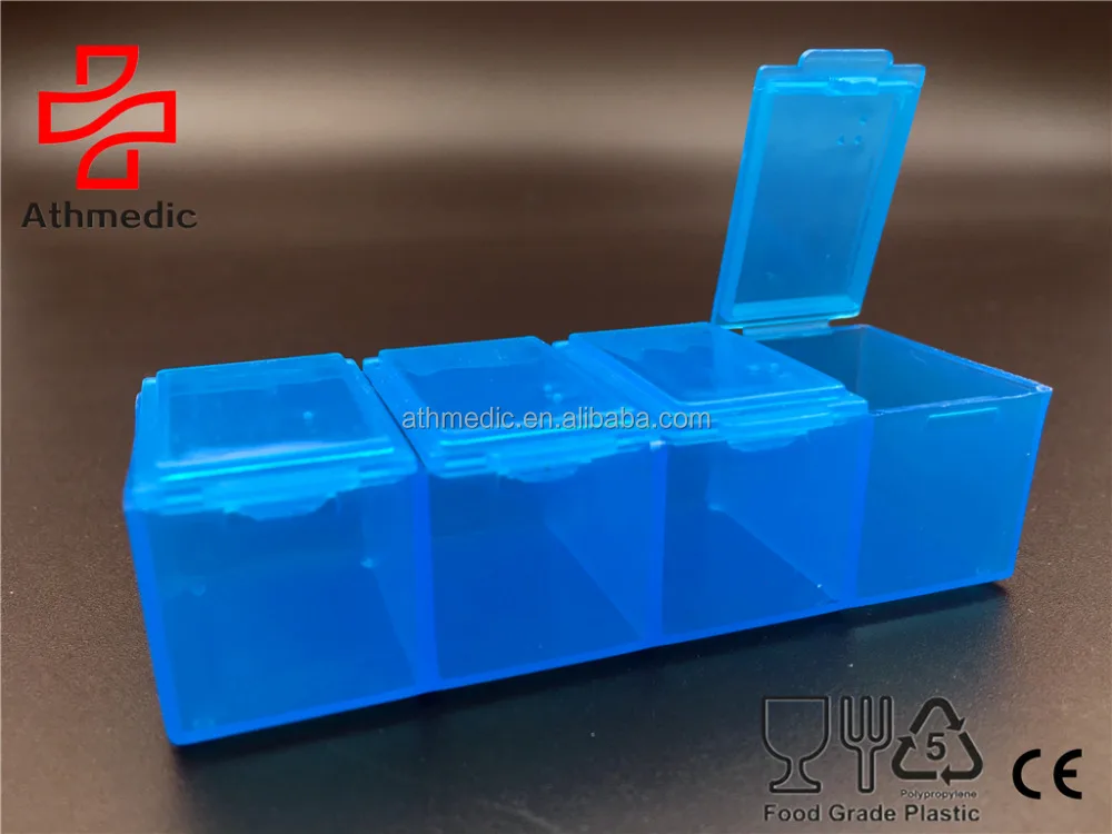 2025 Athmedic food grade custom logo premiums customized promotion cheap 4 case compartments pill box case organizer planner