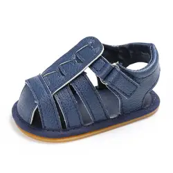 2022 hot sale Rubber sole PU leather summer Newborn boy baby sandals