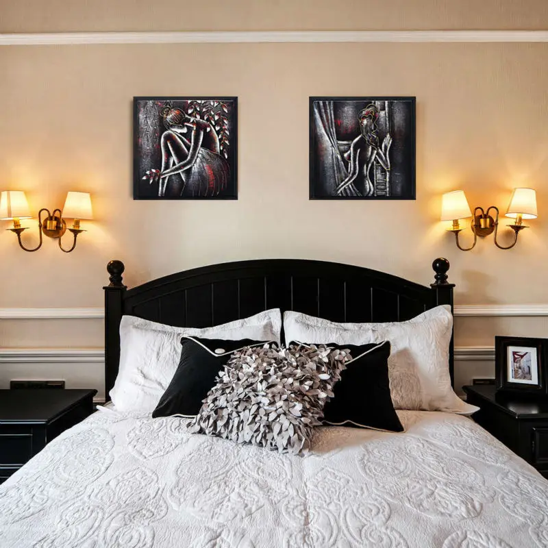 Wood sign vintage technology gift items abstract nude art painting