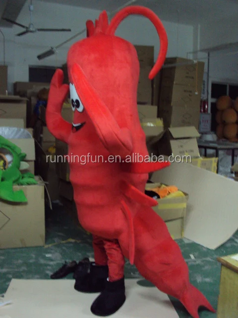 Running Fun CE Crayfish Lobster Customized Cartoon Character Cute Walking Mascot Costume Cosplay For Advertising