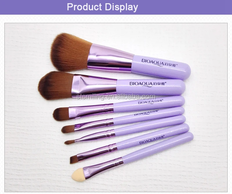 
7 Pieces Makeup Brush Kit Good Quality Powder Eyeshadow Contour Soft Hair Professional Make up Brushes Set Vegan Makeup Brushes 
