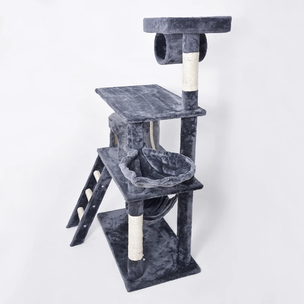 GMTPET Pet Furniture Toys Factory OEM Wholesale Ebay Amazon Hot Cat Pet Sleeping Play Sisal Rope Plush MDF Board Cat Tree House