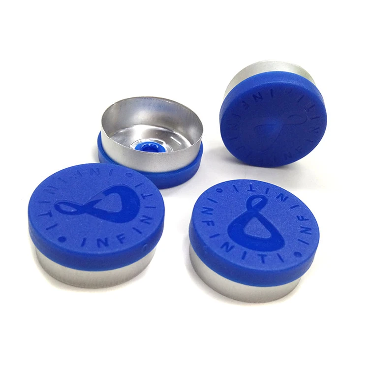 
medical glass vial tear off cover silicone valve flip top cover with custom 