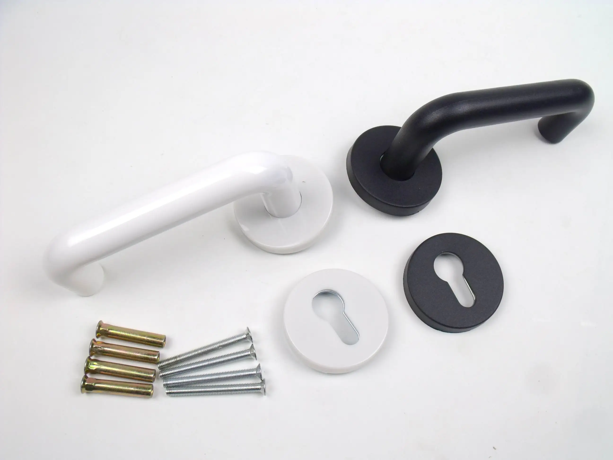Excellent high quality SINONE fire rated black plastic door lever nylon handle manufacture