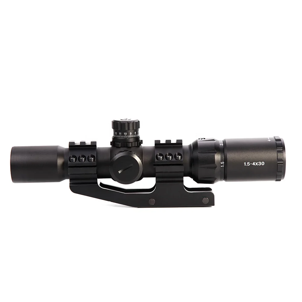 LUGER 1.5-4x30 Compact Tactical Hunt Scope Red Green Illuminated optical reflex telescopic sight long range spotting magnifier