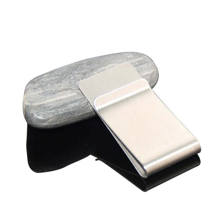 Hot Selling Promotional Gift Metal Cash Clips High Polish Stainless Steel Silver Blank Money Clip