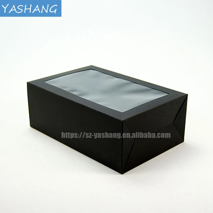 Printing kraft paper box for dress with window custom toy packaging