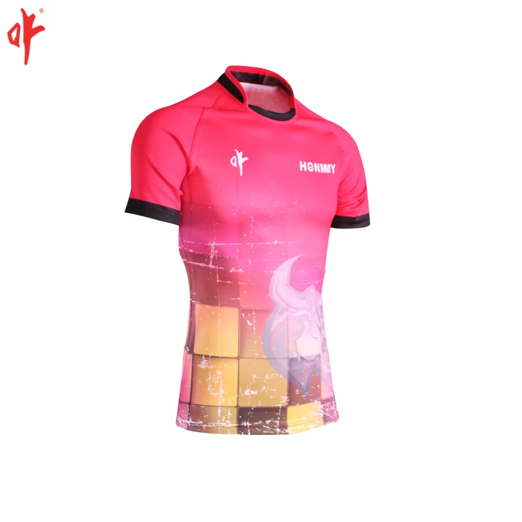 Full sublimation uniforms,Rugby t shirt,Red Jersey football wears australia rugby jersey
