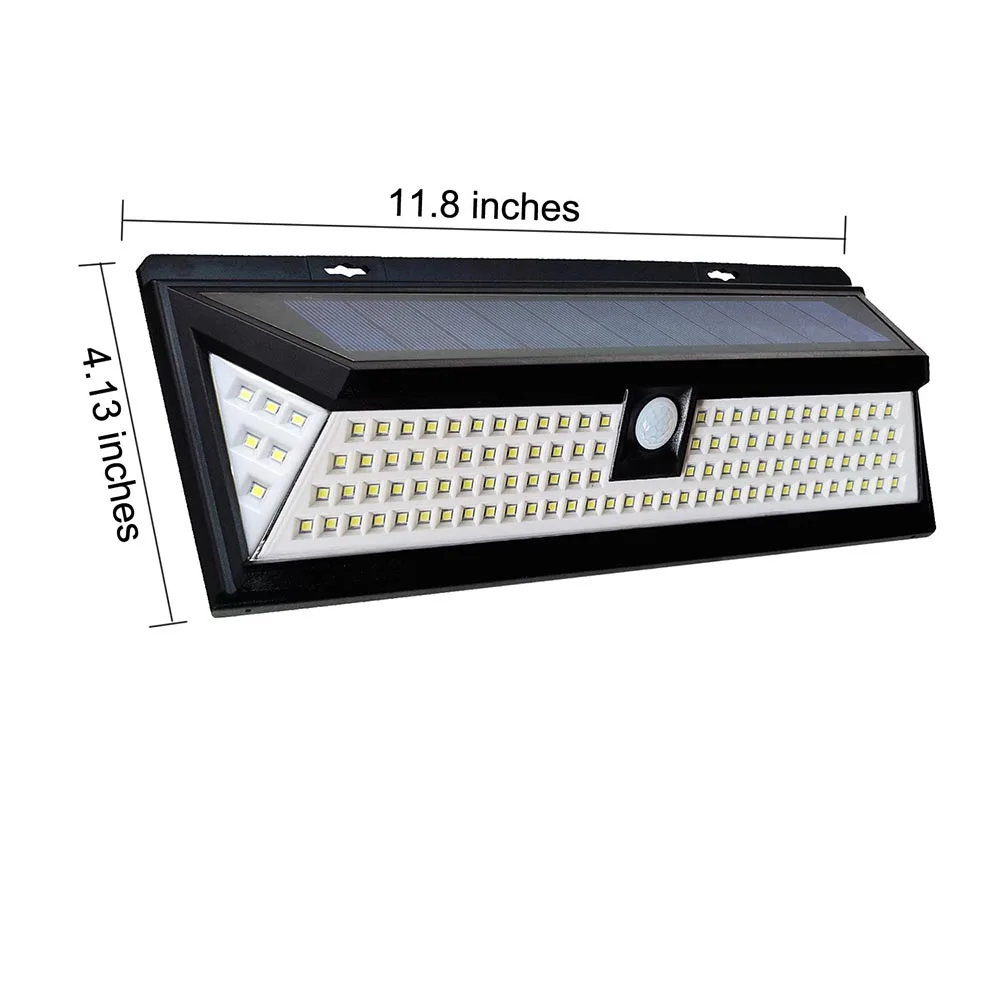 2019 NEW PRODUCT Waterproof Motion Sensor 118 LED Wider Lighting Solar Outdoor Wall Light For Garden