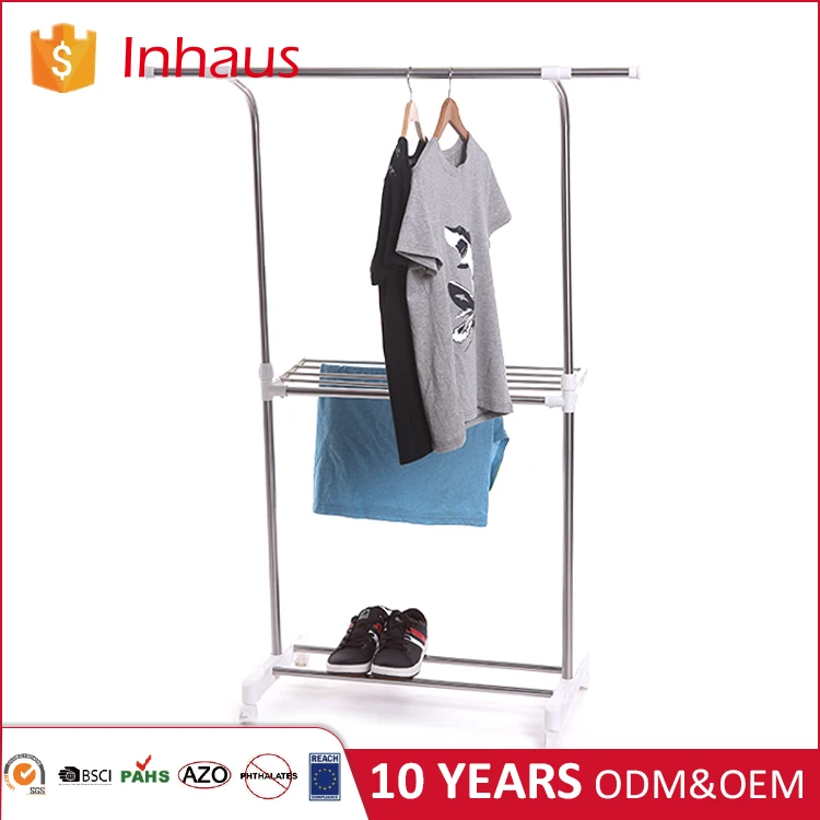 однополюсный вешалка стойка из нержавеющей стали оптовая ванная комната портативный сушильный шкаф с 2 полками