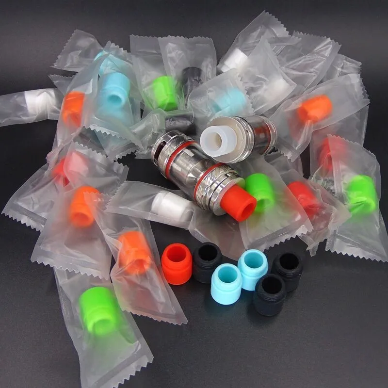 Silicon Drip Tips For TFV8 Tank Vaporizer test Mouthpieces For E Cigarettes Fit 510 Atomizers more Colors With Individual bag