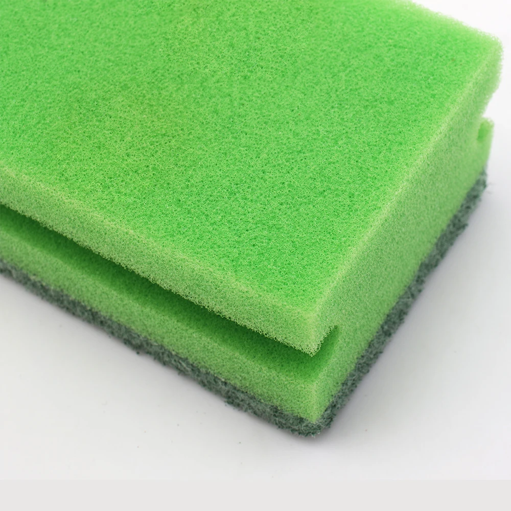Multiple colour kitchen cleaning grooved sponge scourer