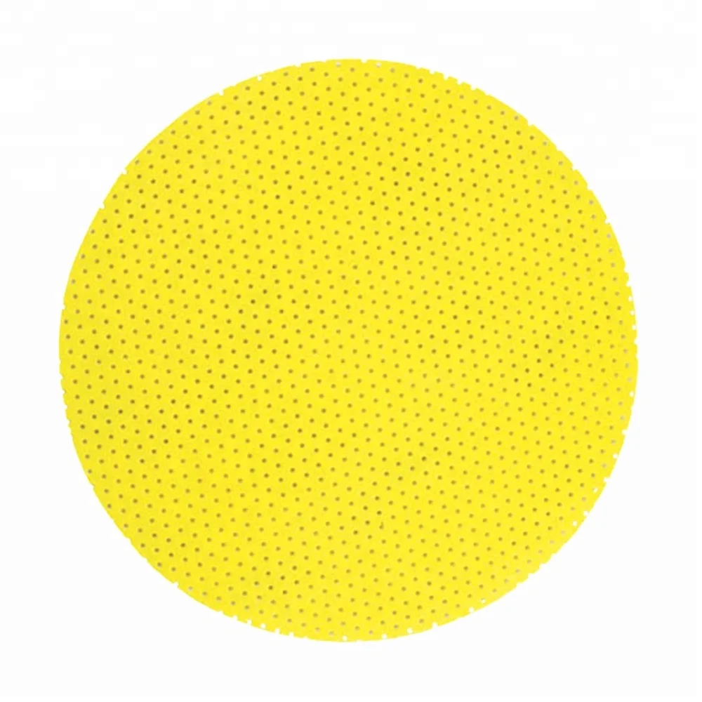 Drywall Sanding Abrasive Sandpaper for Giraffe Ceiling Sander SATC 225 Mm Yellow Abrasive Disc Hook and Loop White Alumina