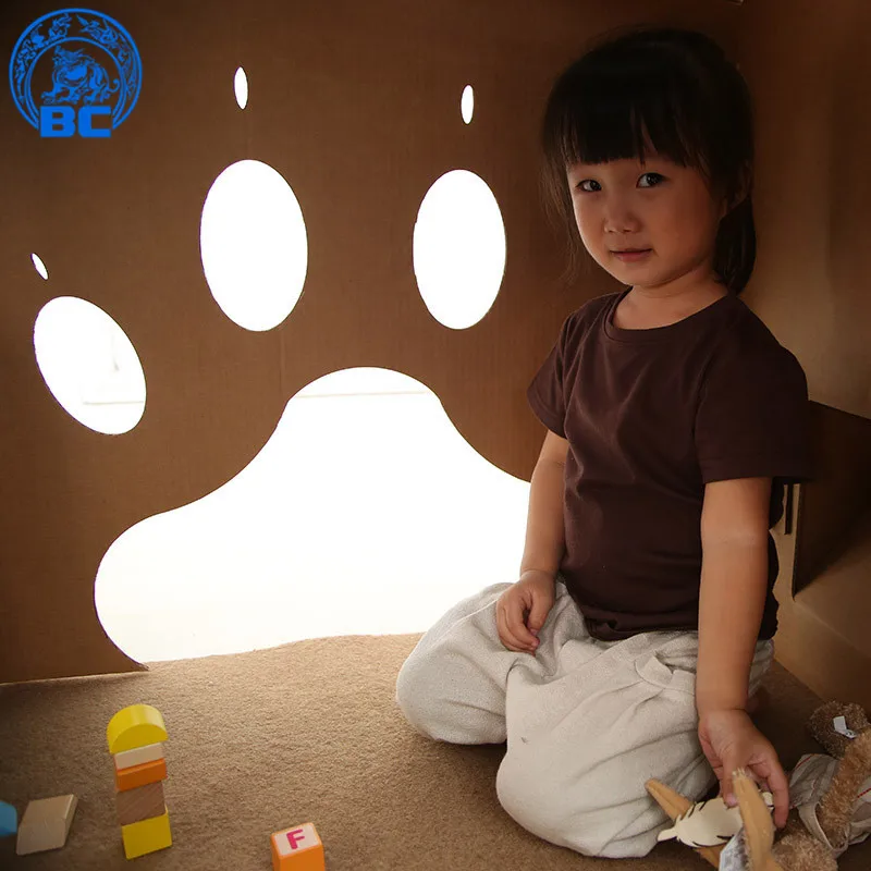 
Factory supplies interesting creative handmade art Cardboard house for kids DIY drawing 