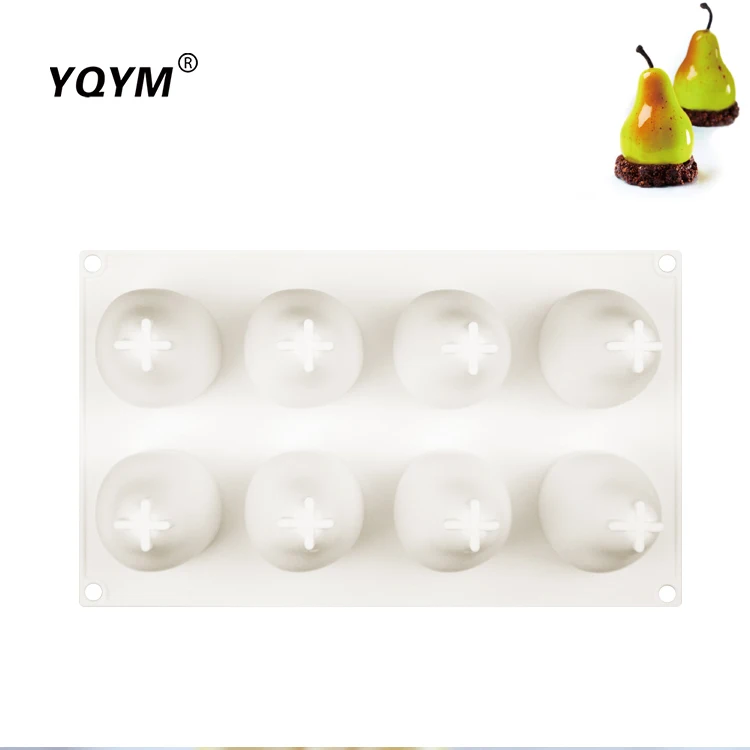 Hot Selling Lemon Pear Shapes 3D Fruit Silicone Mousse Cake Mold