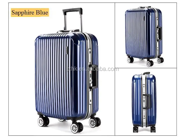 ABS PC Luggage Case Cabin Size Travel Suitcase Large Capacity Aluminum Frame Luggage Wheeled Trolley Bags