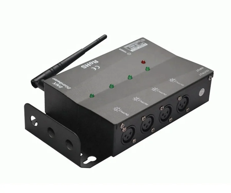 4 Way DMX 2.4G wireless Distributor 4 channel signal amplifier 4 way dmx signal wireless distributor stage light splitter