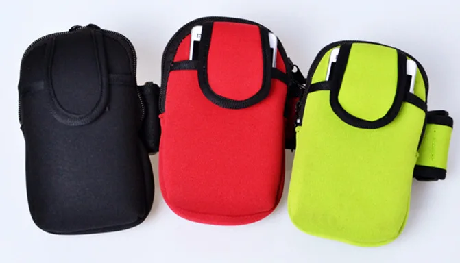 wholesale custom logo waterproof neoprene outdoor sport running mobile phone arm running bag