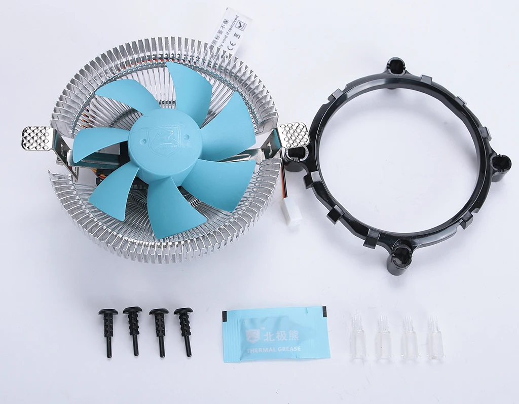 
New Blue 2021 Socket Lga 2011/1366/1156/115 3506 Cpu Cooler For Intel 1156 Pin Processors Radiator Fan 