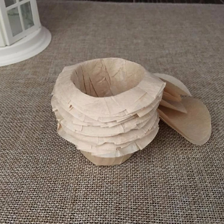 Disposable Natural Brown Unbleached Paper Coffee Filters Replacement Filters For Single Serve Keurig 1.0 and 2.0 Brewers