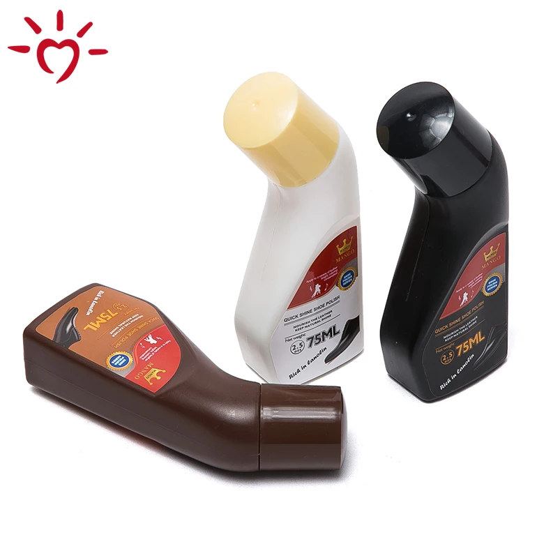 
Chinese Factory wholesale brand oem 75 ml black white brown leather cleaner liquid shoe polish 