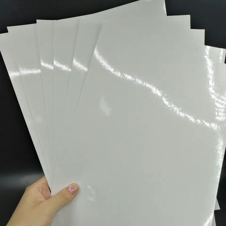 A4 Waterproof printable glossy clear destructible eggshell sticker vinyl paper