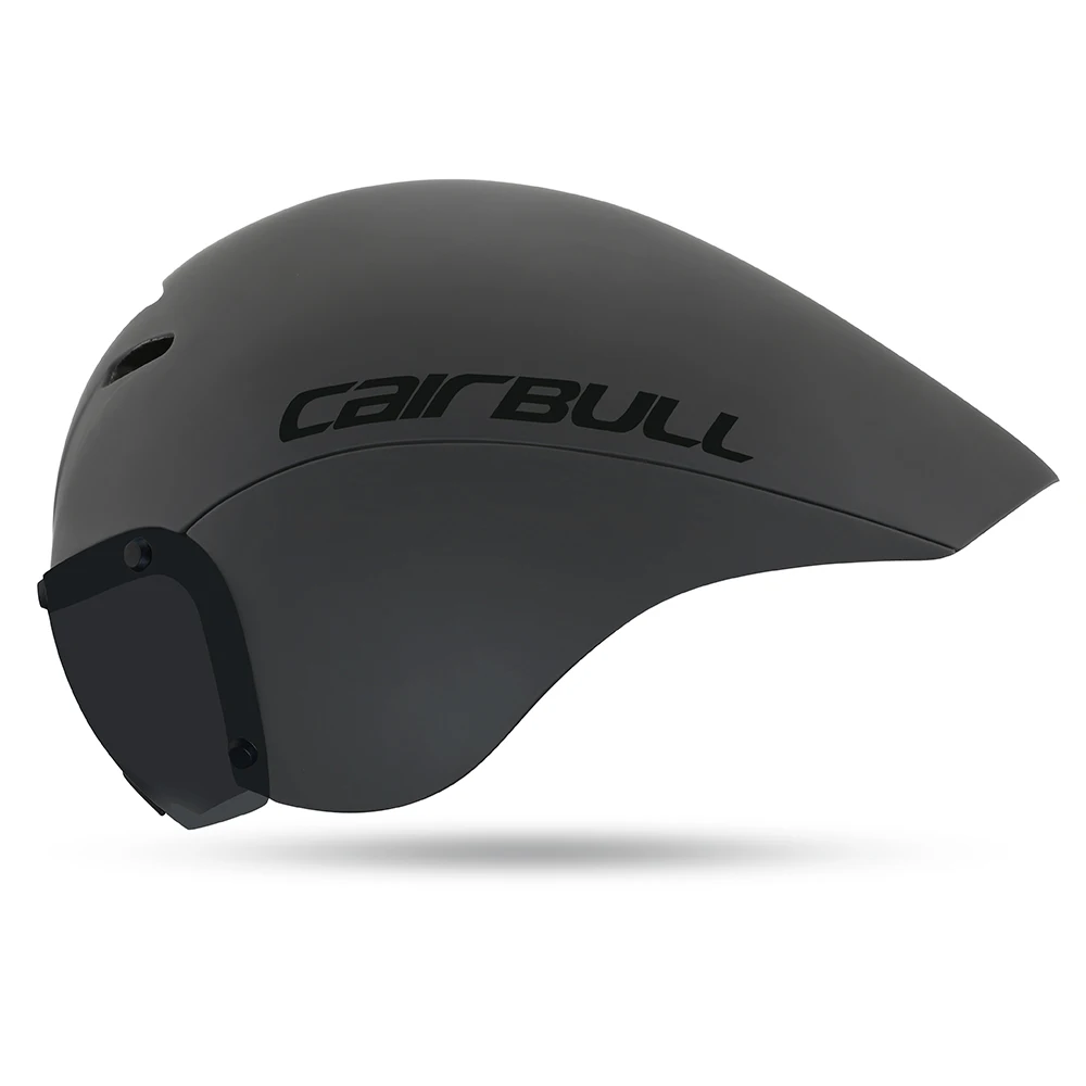 CAIRBULL VICTOR All New Triathlon Aero TT Road Bike Helmet Long Tail Crono Cycling Helmet Switchable Clear Lens Shiled Helmet
